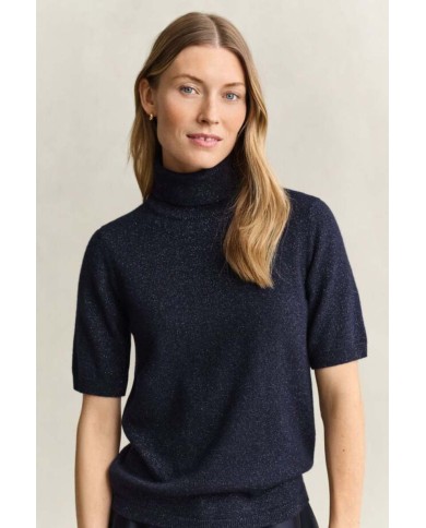 GANT MAGLIA A COLLO ALTO IN MISTO LANA EFFETTO METALLIZATO