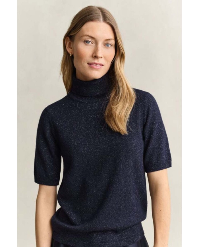 GANT MAGLIA A COLLO ALTO IN MISTO LANA EFFETTO METALLIZATO