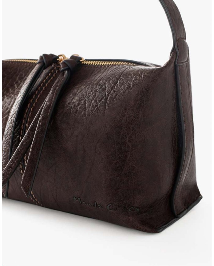MANILA GRACE BORSA A SPALLA ORIZZONTALE CON ARRICCIATURA