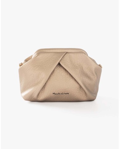 MANILA GRACE BORSA POUCH GEOMETRICA CON PIEGHE