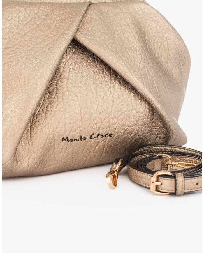 MANILA GRACE BORSA POUCH GEOMETRICA CON PIEGHE