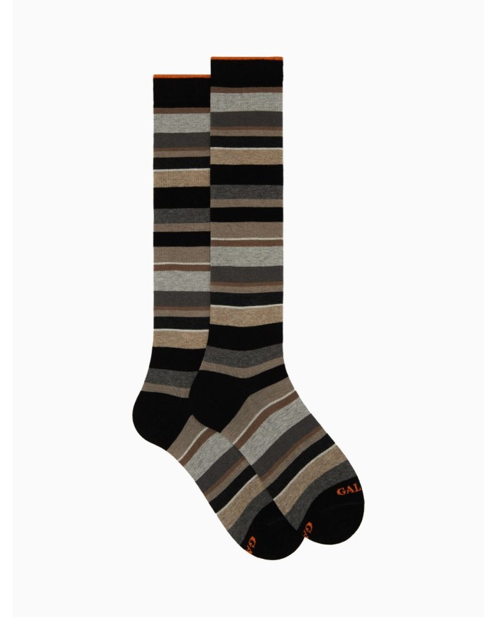GALLO CALZE LUNGHE IN COTONE CON RIGHE MULTICOLOR