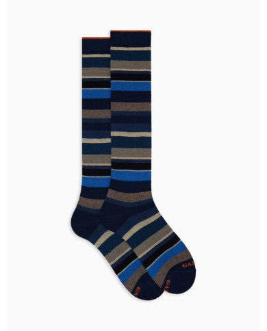 GALLO CALZE LUNGHE IN COTONE CON RIGHE MULTICOLOR