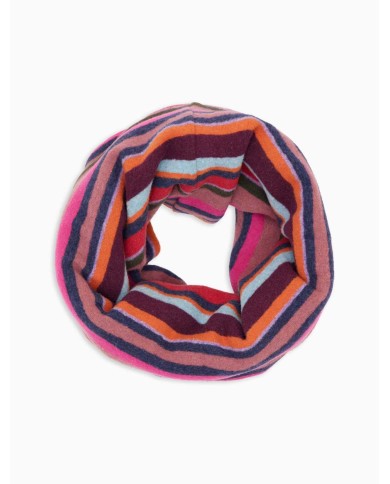 GALLO SCALDACOLLO IN PILE RIGHE MULTICOLOR