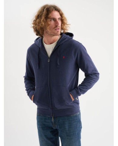 JAGGY FELPA ZIP CON CAPPUCCIO