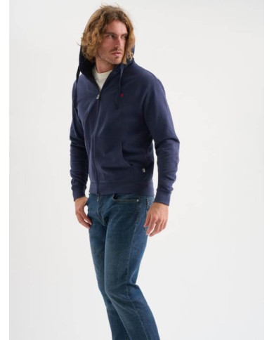 JAGGY FELPA ZIP CON CAPPUCCIO