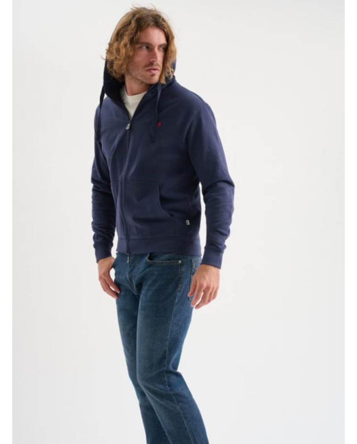 JAGGY FELPA ZIP CON CAPPUCCIO
