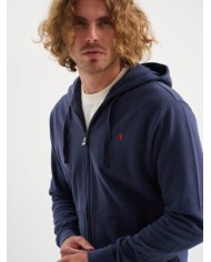 JAGGY FELPA ZIP CON CAPPUCCIO
