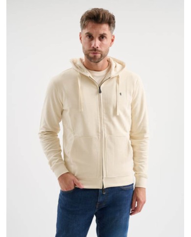 JAGGY FELPA ZIP CON CAPPUCCIO