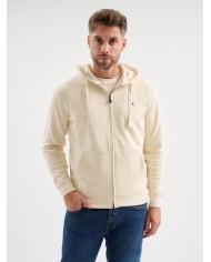 JAGGY FELPA ZIP CON CAPPUCCIO