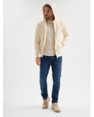 JAGGY FELPA ZIP CON CAPPUCCIO