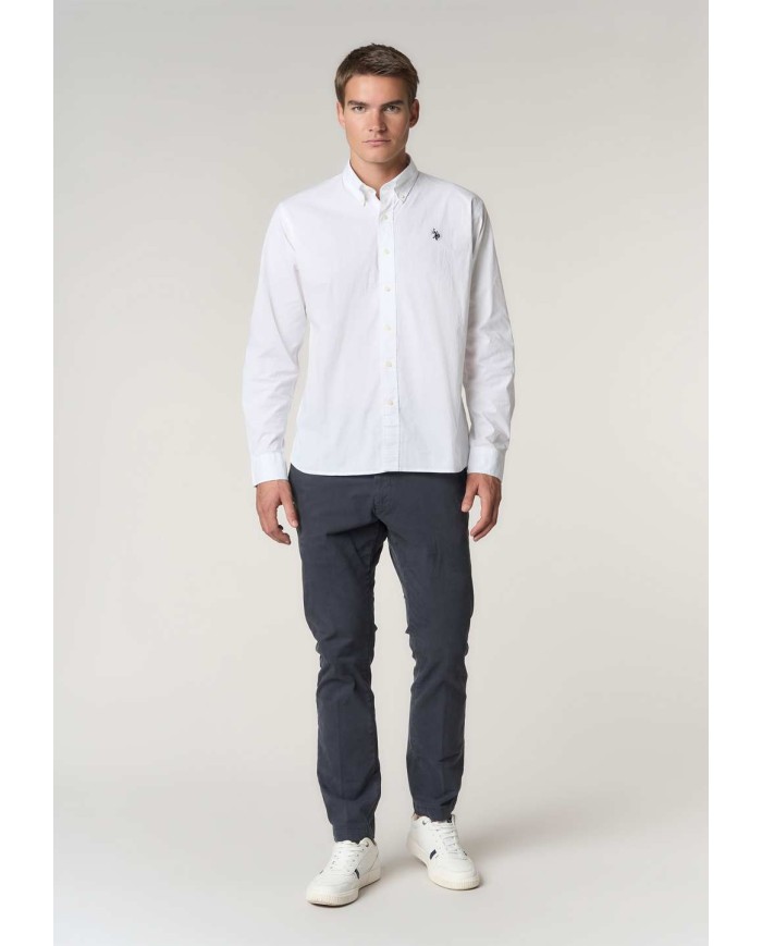 U.S. POLO ASSN. CAMICIA REGULAR FIT BUTTON DOWN IN COTONE STRETCH