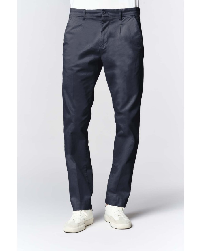 U.S. POLO ASSN. PANTALONE CHINO CON PINCES IN COTONE STRETCH