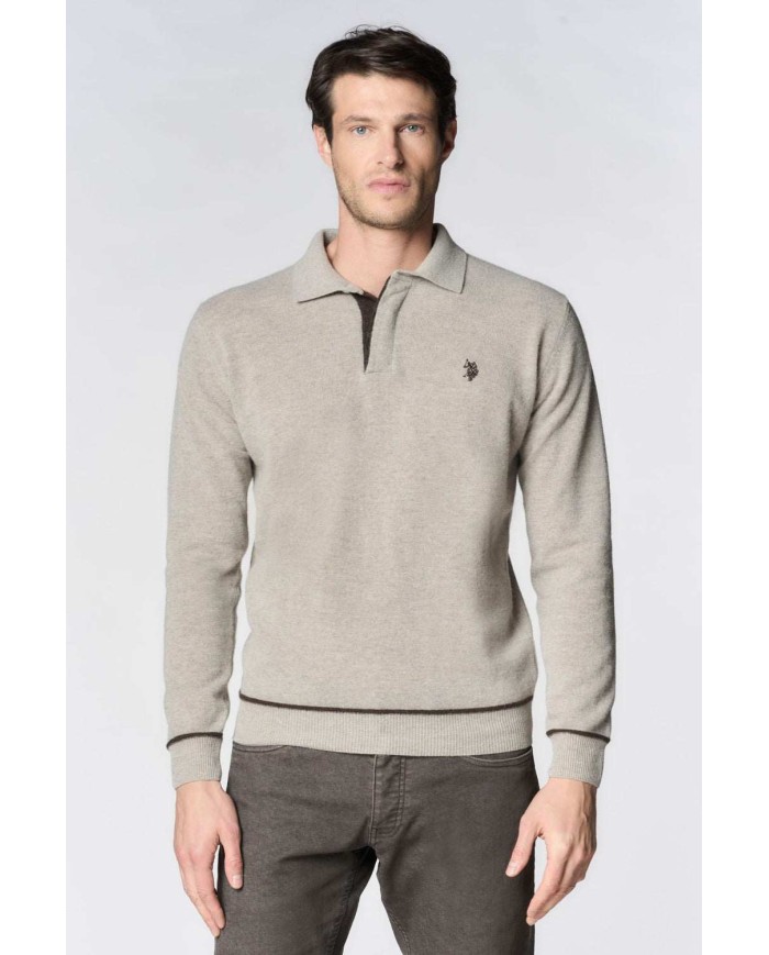 U.S. POLO ASSN. POLO SHIRT IN MAGLIA DI LANA MERINO