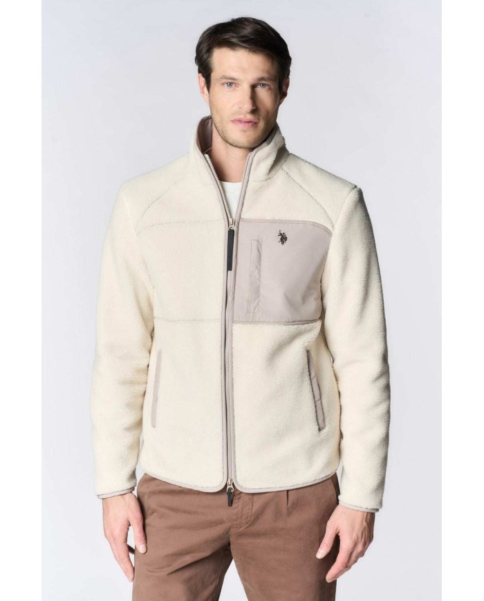 U.S. POLO ASSN. GIACCA SHERPA A COLLO ALTO CON CHIUSURA FULL ZIP