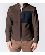 U.S. POLO ASSN. GIACCA SHERPA A COLLO ALTO CON CHIUSURA FULL ZIP