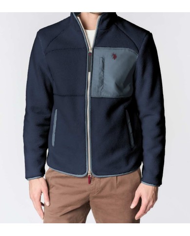 U.S. POLO ASSN. GIACCA SHERPA A COLLO ALTO CON CHIUSURA FULL ZIP