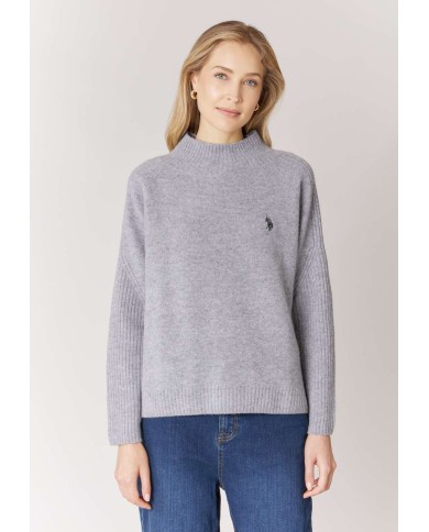 U.S. POLO ASSN. MAGLIA A COLLO ALTO IN MISTO LANA E CASHMERE