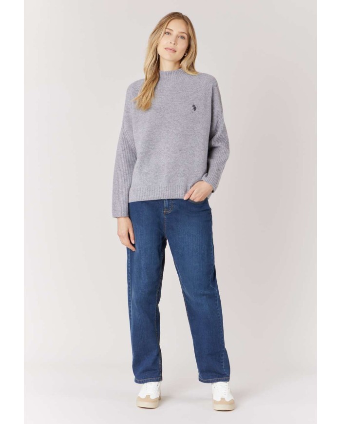 U.S. POLO ASSN. MAGLIA A COLLO ALTO IN MISTO LANA E CASHMERE