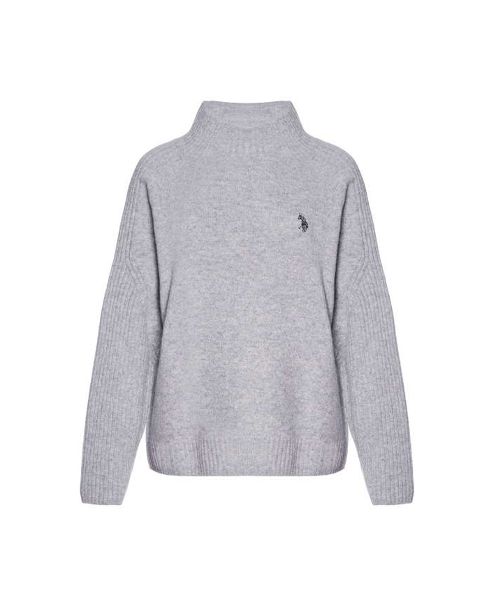 U.S. POLO ASSN. MAGLIA A COLLO ALTO IN MISTO LANA E CASHMERE