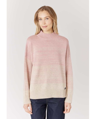 U.S. POLO ASSN. MAGLIA A COLLO ALTO CON EFFETTO SFUMATO