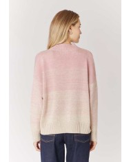 U.S. POLO ASSN. MAGLIA A COLLO ALTO CON EFFETTO SFUMATO