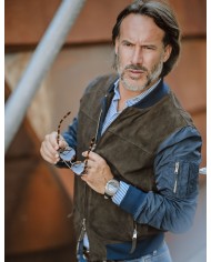 AUTHORITY GIUBBINO RUDE BOY SUEDE E TESSUTO TECNICO