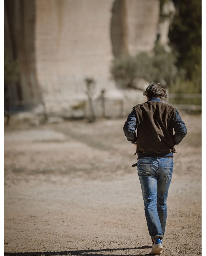 AUTHORITY GIUBBINO RUDE BOY SUEDE E TESSUTO TECNICO